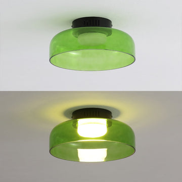 Kalmar 12" Modern Minimalist Iron/Glass Dimmable Integrated LED Flush Mount